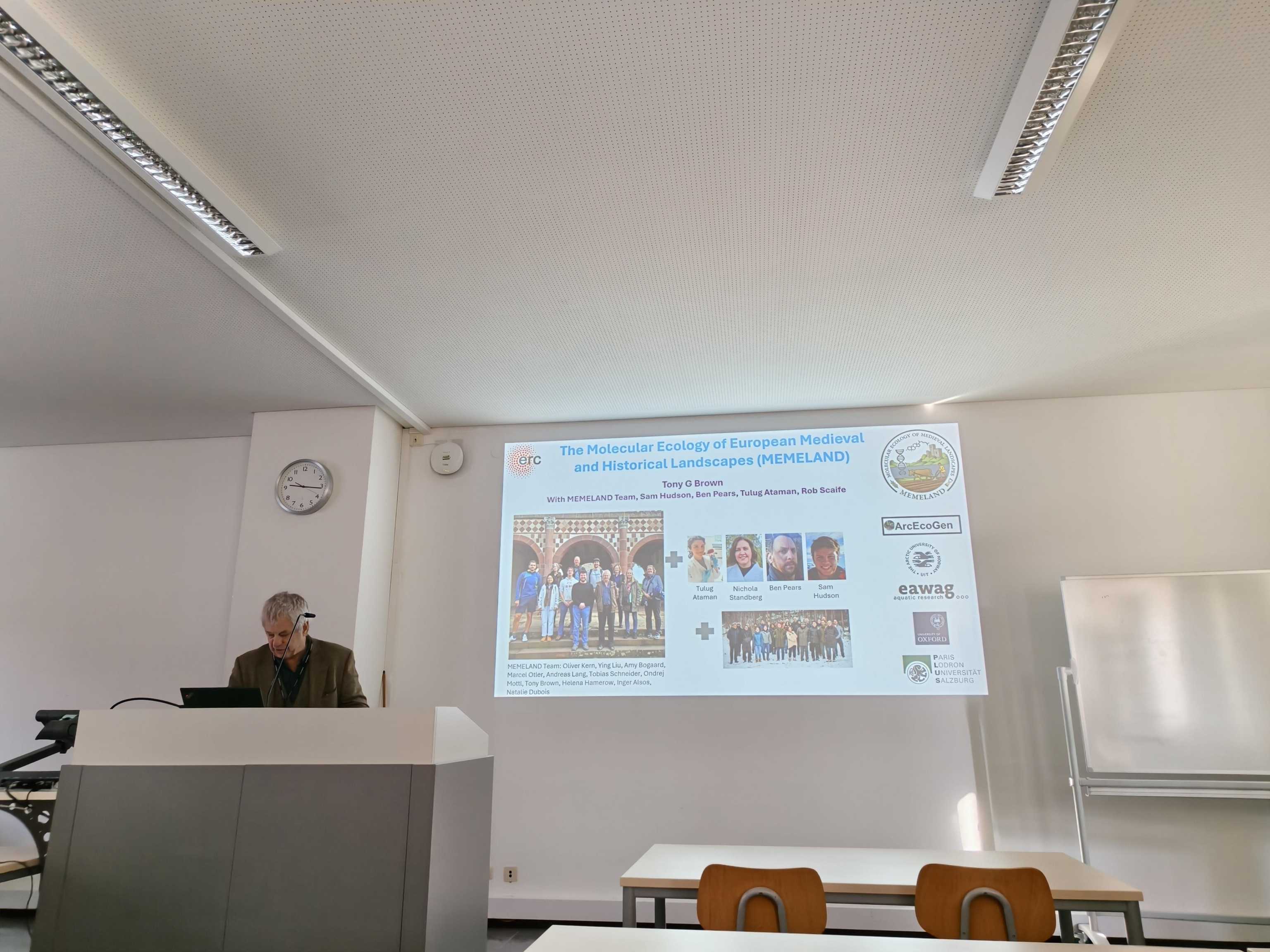 Prof. Antony G. Brown presenting the MEMELAND project at the International Landscape Archaeology Conference Foto: Dr. Ying Liu